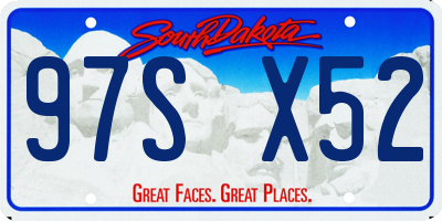 SD license plate 97SX52