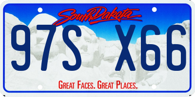 SD license plate 97SX66
