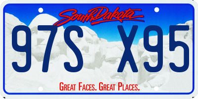 SD license plate 97SX95