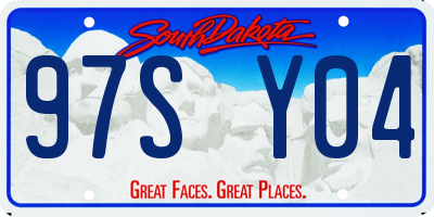 SD license plate 97SY04