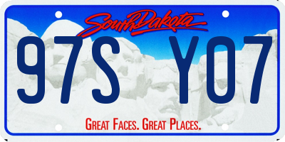 SD license plate 97SY07