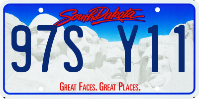 SD license plate 97SY11