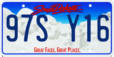 SD license plate 97SY16