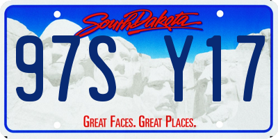 SD license plate 97SY17