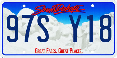 SD license plate 97SY18
