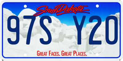 SD license plate 97SY20