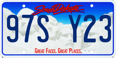 SD license plate 97SY23