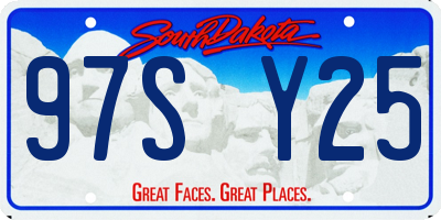 SD license plate 97SY25