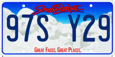 SD license plate 97SY29