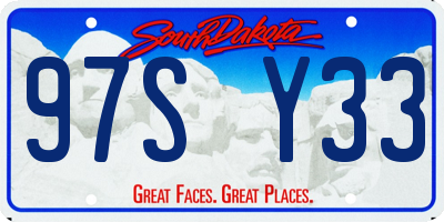 SD license plate 97SY33