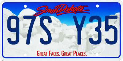 SD license plate 97SY35