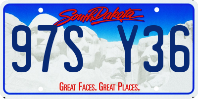 SD license plate 97SY36