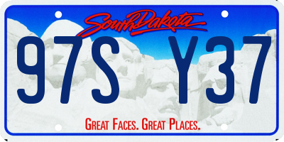SD license plate 97SY37