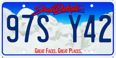SD license plate 97SY42