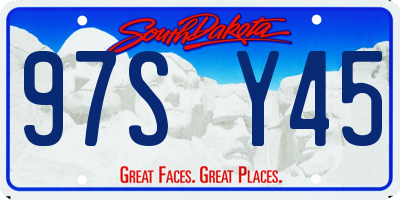 SD license plate 97SY45