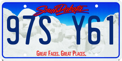 SD license plate 97SY61