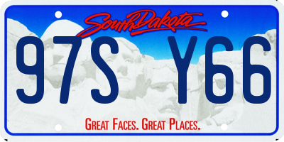 SD license plate 97SY66