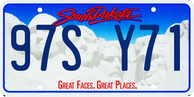 SD license plate 97SY71