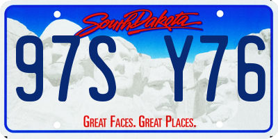 SD license plate 97SY76