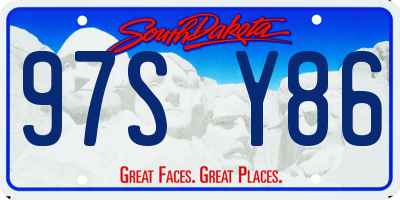 SD license plate 97SY86