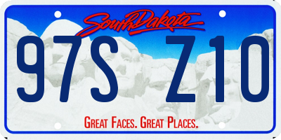 SD license plate 97SZ10