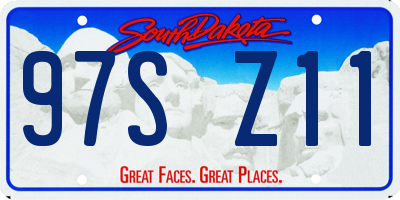 SD license plate 97SZ11