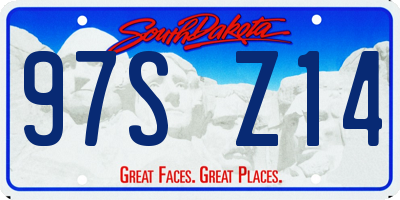 SD license plate 97SZ14