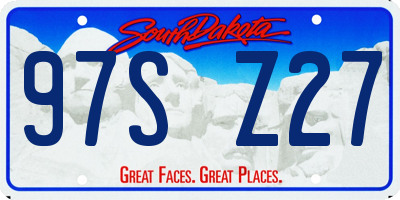 SD license plate 97SZ27