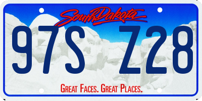 SD license plate 97SZ28