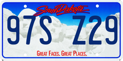 SD license plate 97SZ29