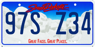 SD license plate 97SZ34