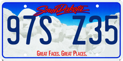 SD license plate 97SZ35