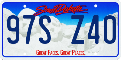 SD license plate 97SZ40