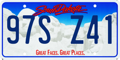 SD license plate 97SZ41