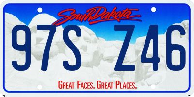 SD license plate 97SZ46