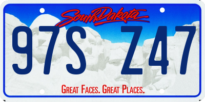 SD license plate 97SZ47