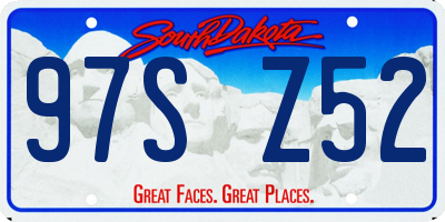 SD license plate 97SZ52