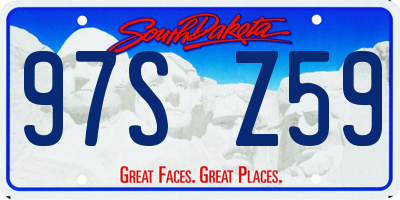 SD license plate 97SZ59