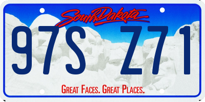 SD license plate 97SZ71