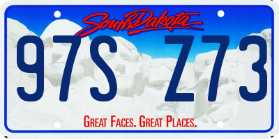 SD license plate 97SZ73