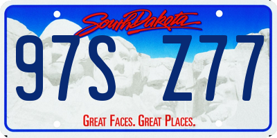 SD license plate 97SZ77