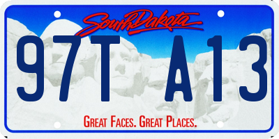 SD license plate 97TA13