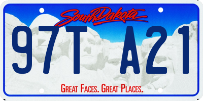 SD license plate 97TA21