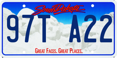 SD license plate 97TA22