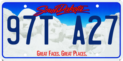 SD license plate 97TA27