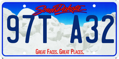 SD license plate 97TA32