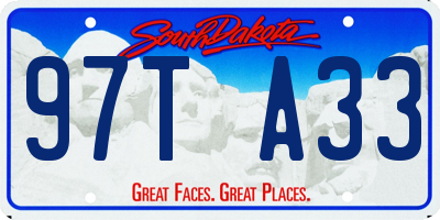 SD license plate 97TA33