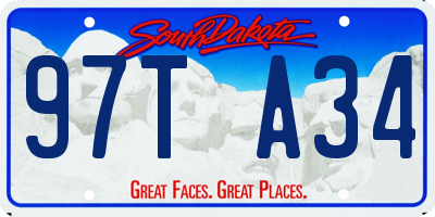 SD license plate 97TA34