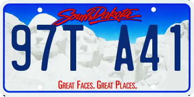 SD license plate 97TA41