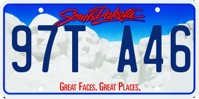 SD license plate 97TA46